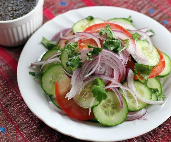 סלט ירקות שכבות לחורף. מתכון מתכון מהיר