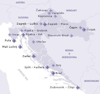 שדה התעופה, קרואטיה: ההיסטוריה של המזח השמימי ואת העיר המזוהה של פיצול