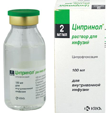 טיפול עם ciprofloxacin 